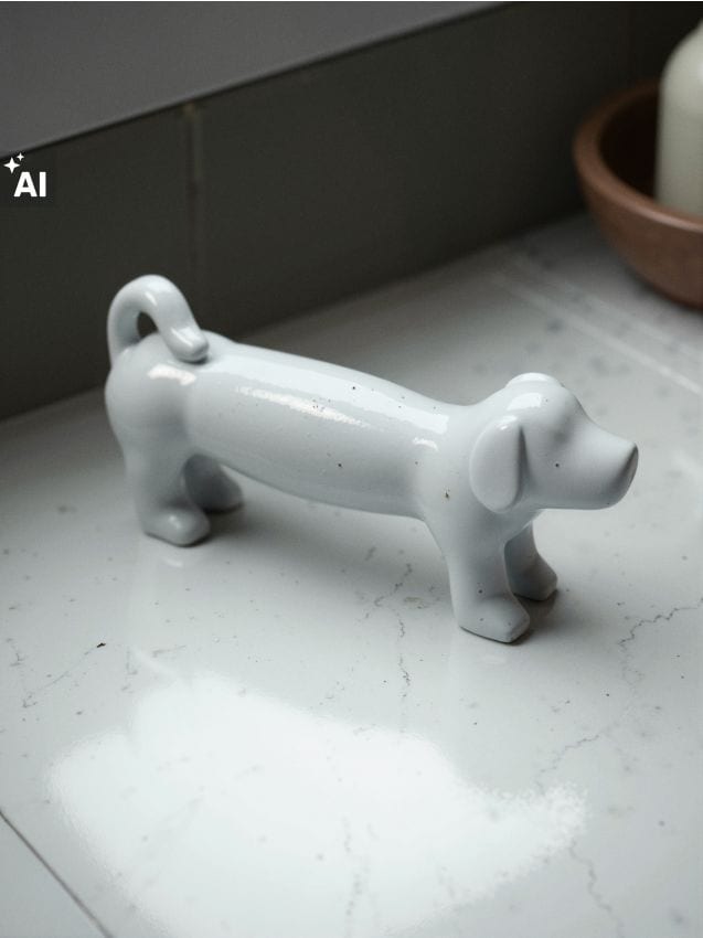 Sinsay - Decorațiune de masă în formă de dachshund - crem