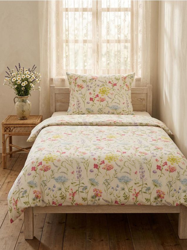 Sinsay - Set de lenjerie de pat cu motiv floral - multicolor