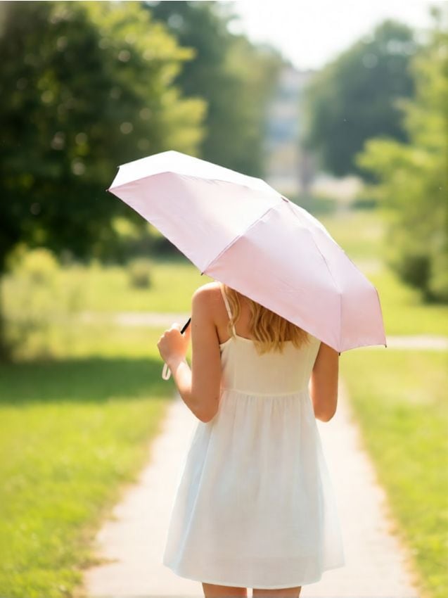 Sinsay - Umbrelă cu husă - roz-pastel