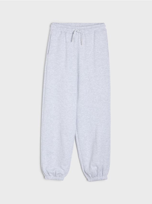 Sinsay - Pantaloni de trening tip jogger - gri deschis