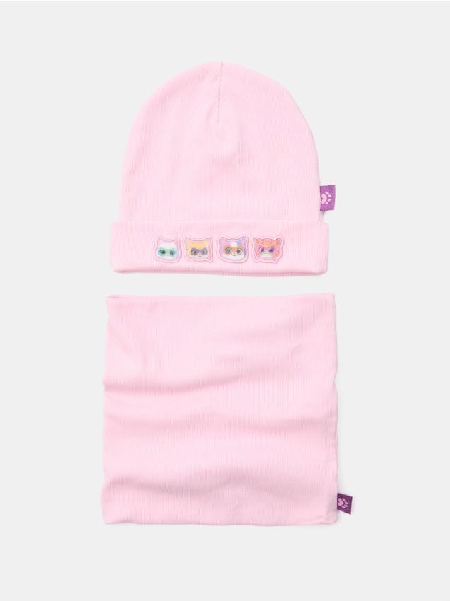 Sinsay - Căciulă beanie din bumbac Disney SuperKitties - roz-pastel