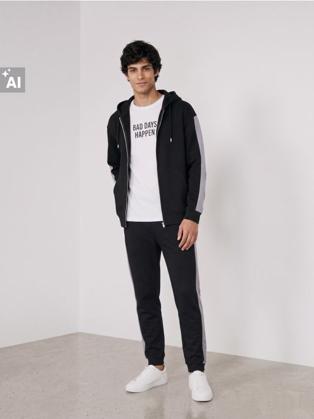 Sinsay - Pantaloni sport - negru
