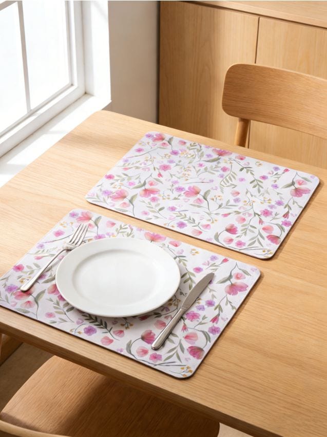 Sinsay - Set de suporturi de masă cu model floral 2 pack - roz-pastel