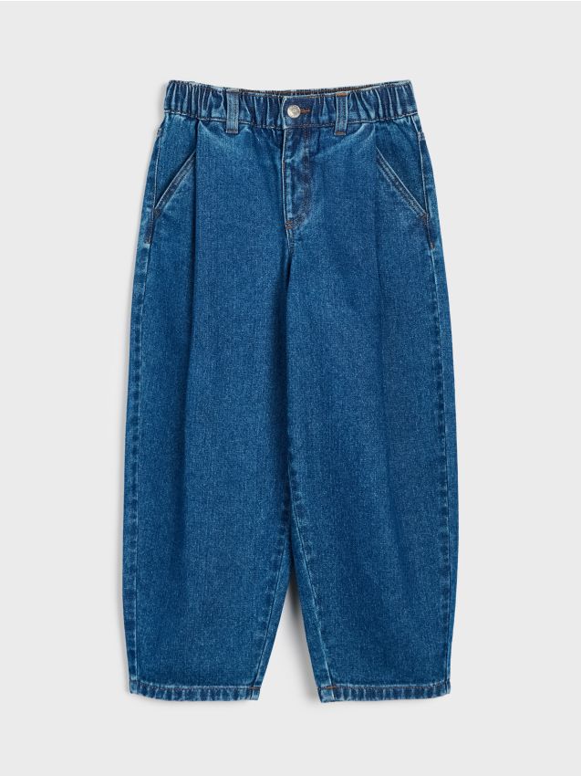 Sinsay - Blugi barrel leg - bleumarin