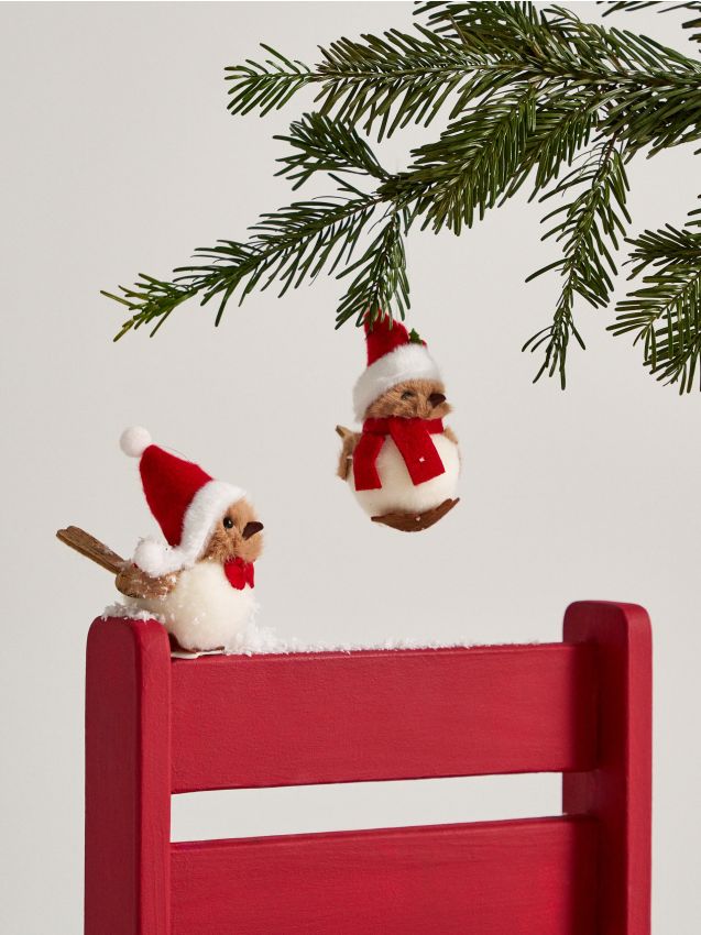 Sinsay - Păsărele de Crăciun în pălăria lui Moș Crăciun 2 pack - multicolor