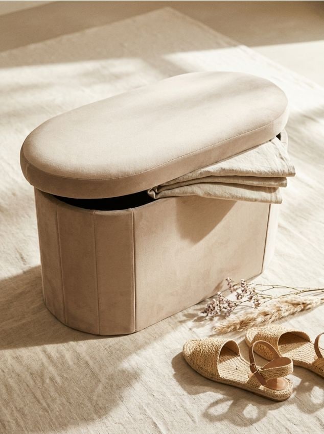 Sinsay - Puf cu funcție de depozitare - crem