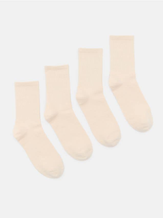 Sinsay - Set de 4 perechi de șosete - nude