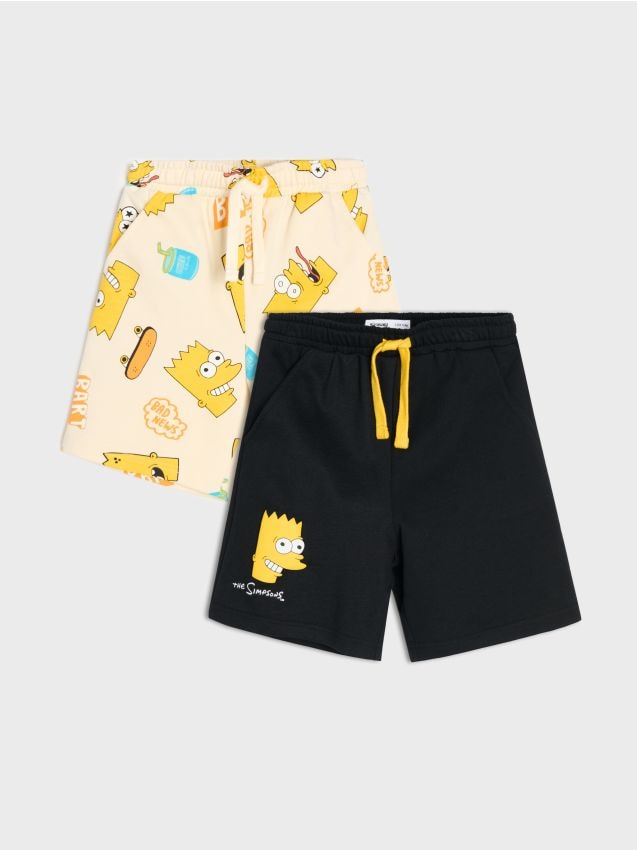 Sinsay - Pantaloni scurți de trening cu imprimeu 2 pack The Simpsons - multicolor