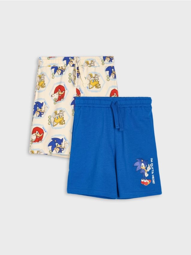Sinsay - Pantaloni scurți bermude din bumbac – pachet 2 bucăți Sonic the Hedgehog - multicolor