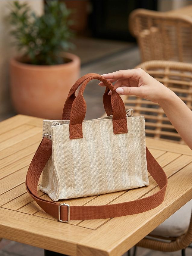 Sinsay - Geantă hobo - crem