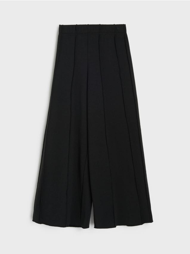 Sinsay - Pantaloni wide leg - negru