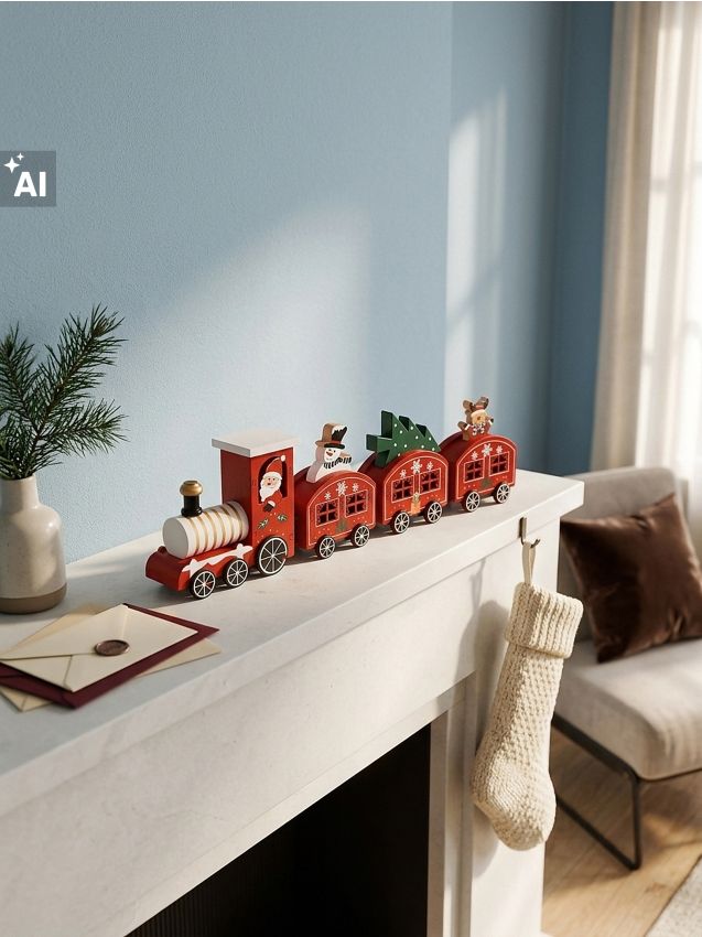 Sinsay - Decorațiune LED în formă de tren de Crăciun - roșu