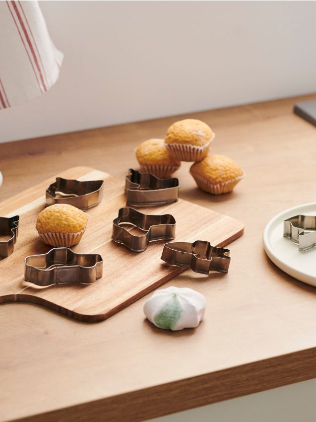 Städter Plätzchen-Ausstecher-Set, 7 Blätterformen Aus Weißblech, 4,5–6,5 Cm, Silber