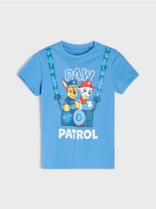 Sinsay - Tricou din bumbac cu imprimeu PAW Patrol - albastru
