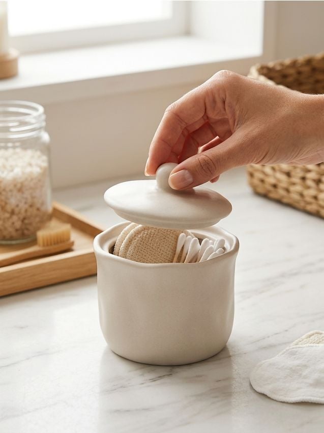 Sinsay - Recipient de depozitare cu capac - bej