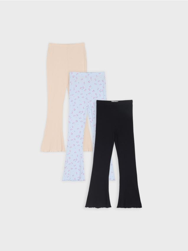 Sinsay - Legginsy flare 3 pack - wielobarwny