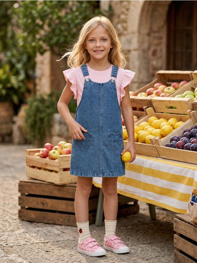 Sinsay - Set: tricou și salopetă - multicolor