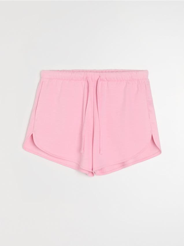 Sinsay - Dresowe szorty z kieszeniami - różowy