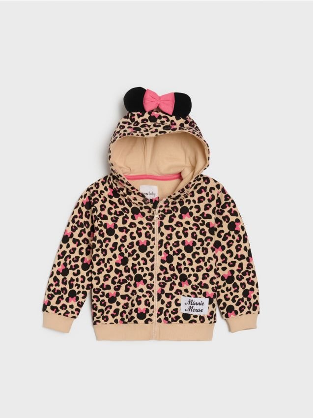 Sinsay - Hanorac cu glugă și fermoar Minnie Mouse - bej