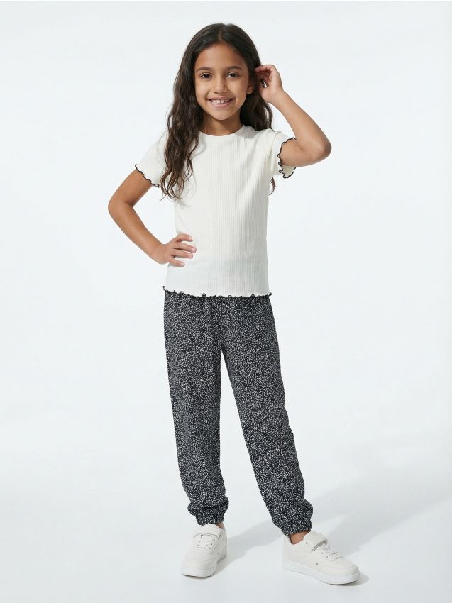 Sinsay - Pantaloni largi - bleumarin