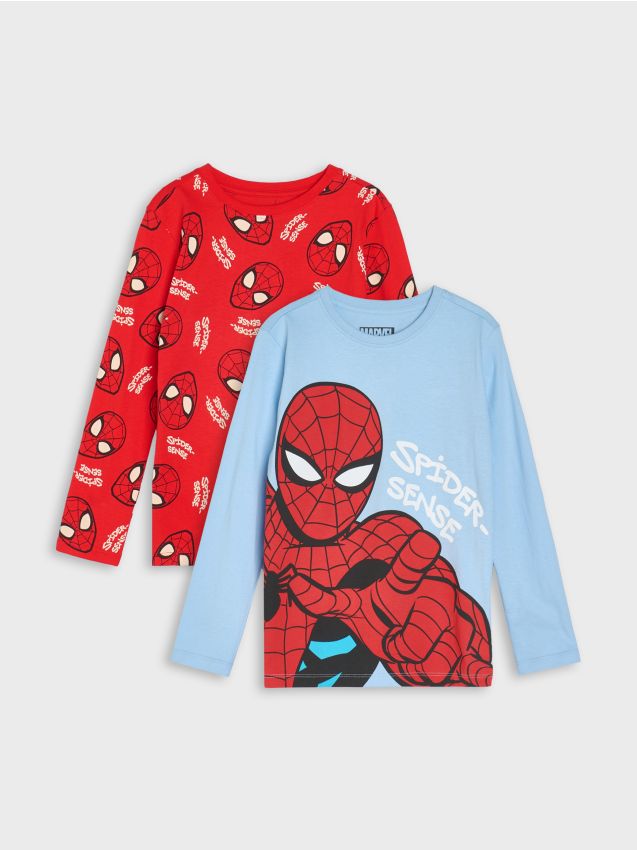 Sinsay - Set de tricouri cu mânecă lungă Spider-Man, 2 pack - multicolor