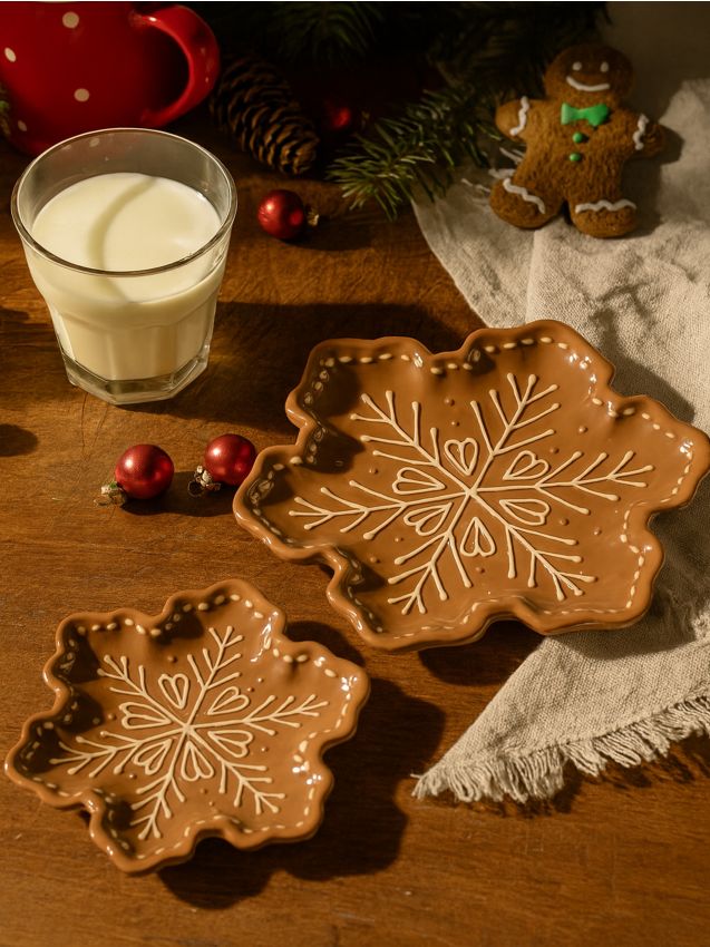 Sinsay - Keramické taniere 2 balenie - hnedá