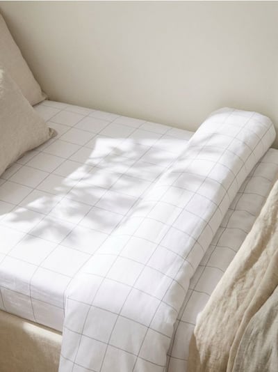 Бавовняне простирадло з еластичною гумкою 160x200