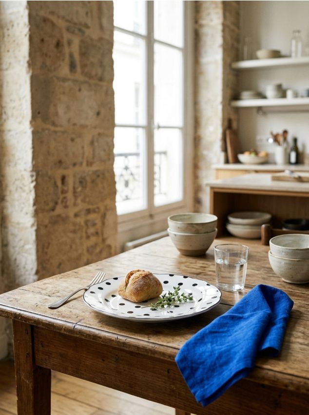 Sinsay - Farfurie ceramică cu buline - negru