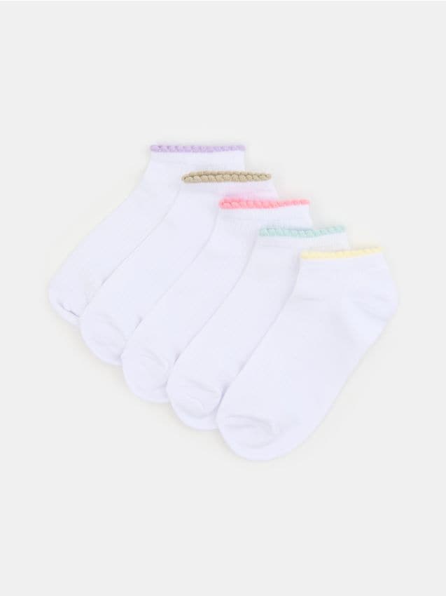 Sinsay - Șosete 5 pack - alb