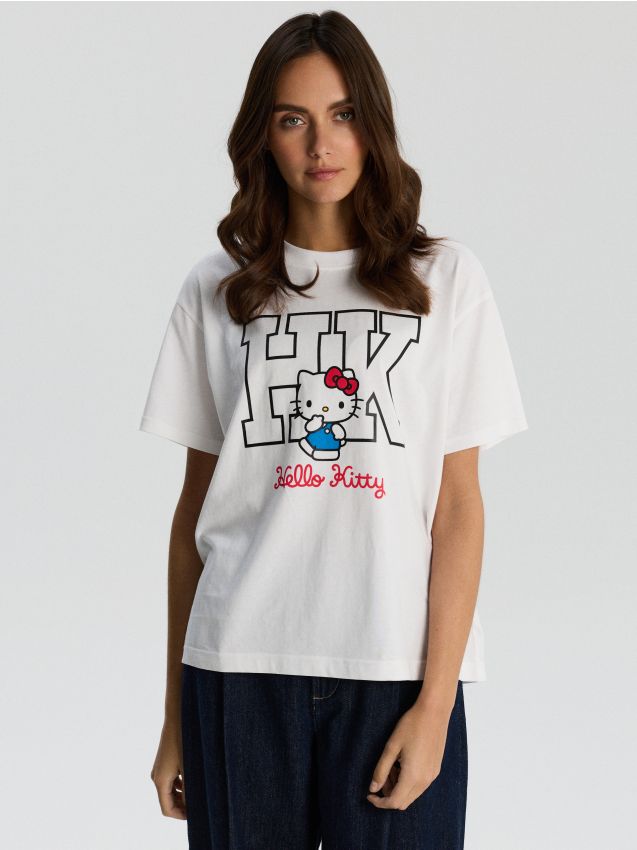 Sinsay - Pamučna majica kratkih rukava Hello Kitty