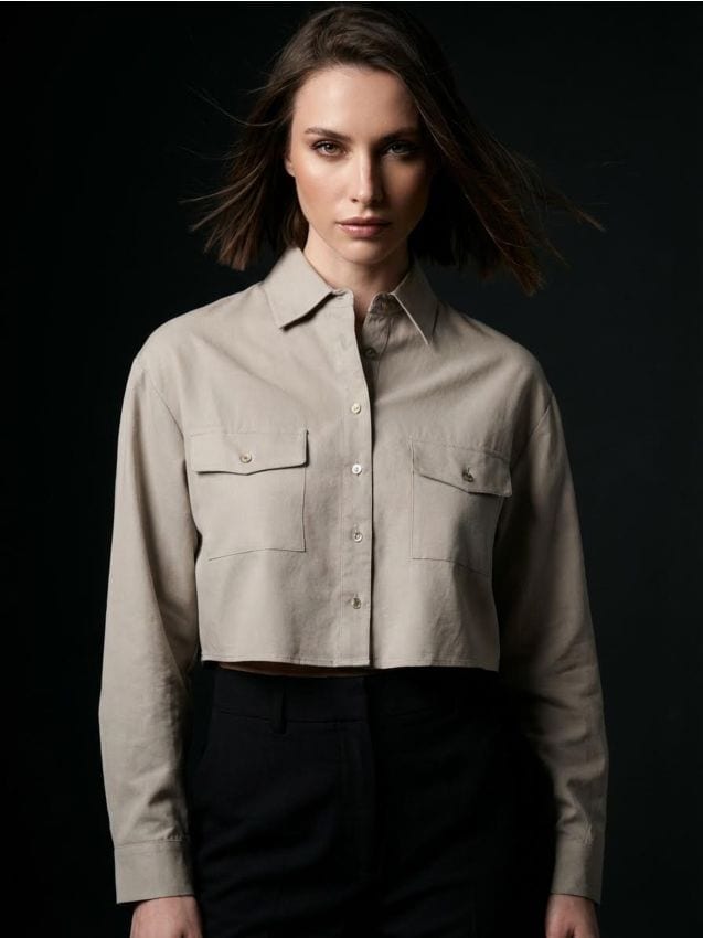 Camicia corta - grigio chiaro