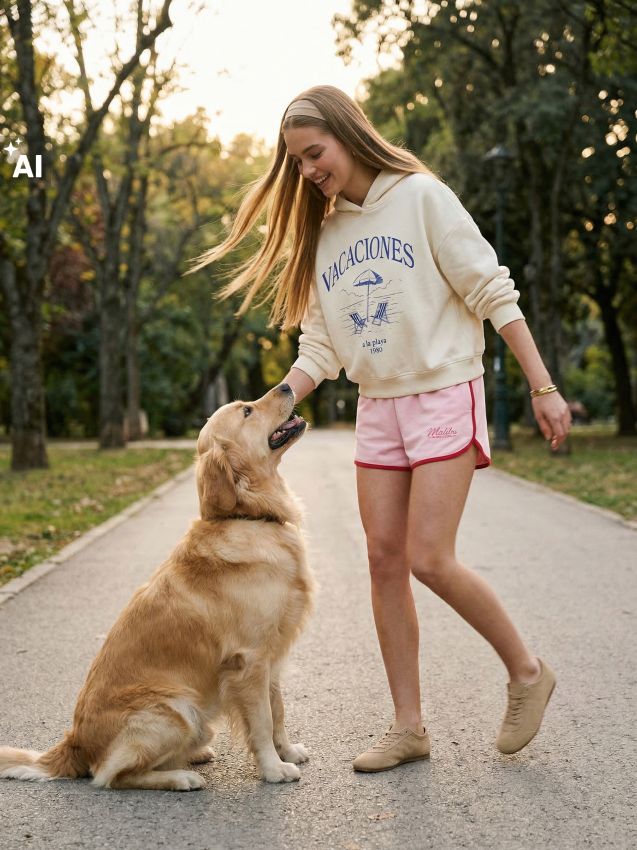 Sinsay - Șorturi din material sport cu paspoal contrastant și inscripție Malibu - roz-pastel