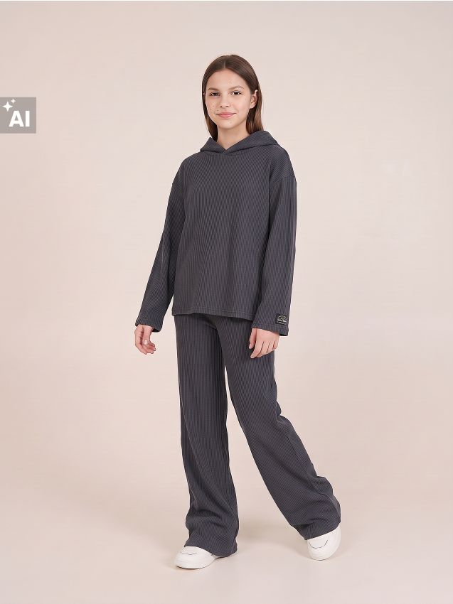 Sinsay - Set bluză și pantaloni sport - gri-închis