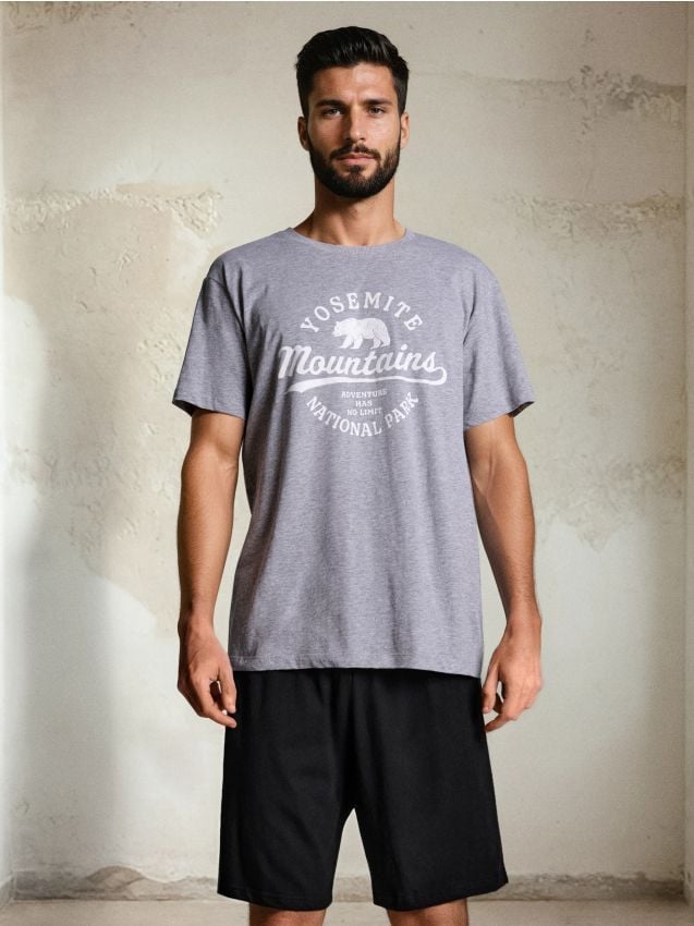 Sinsay - Bavlnená dvojdielna pyžama s potlačou - viacfarebná