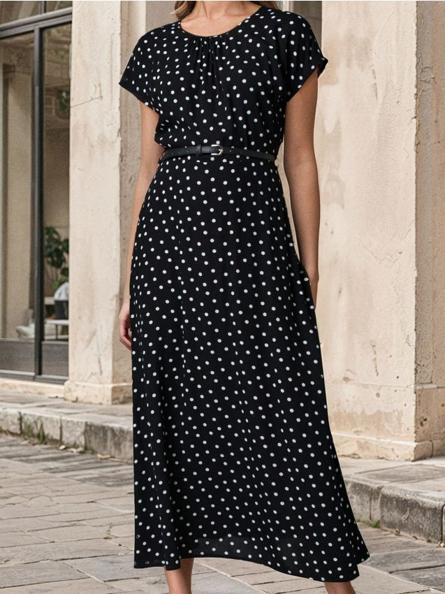 Sinsay - Rochie midi cu buline - multicolor