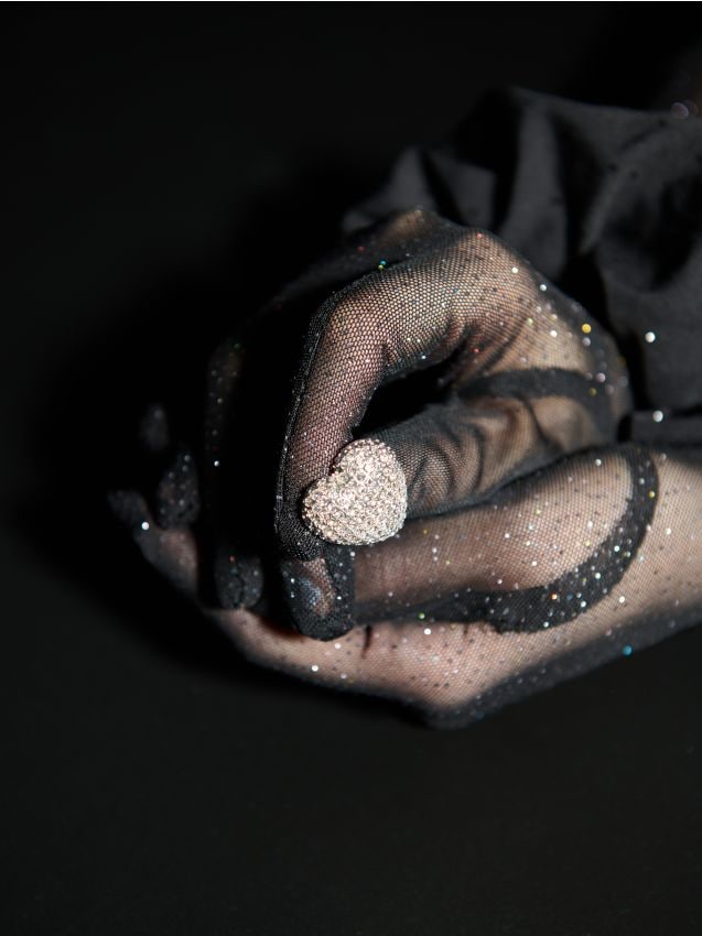 Sinsay - Cercei în formă de inimă - argintiu