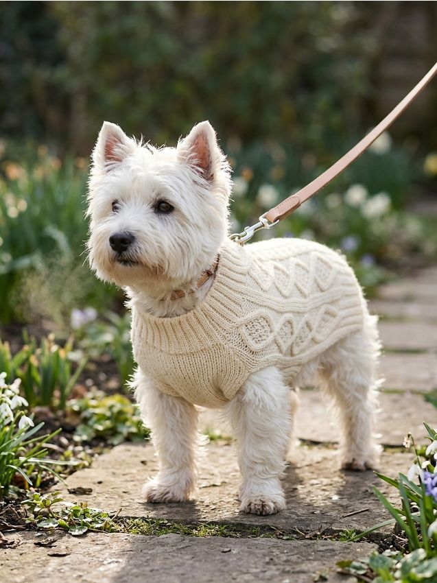 Sinsay - Pulover pentru animale cu model împletit - bej
