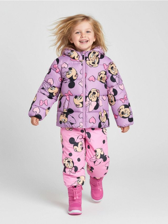 Sinsay - Prešívaná bunda s kapucňou Minnie Mouse - viacfarebná