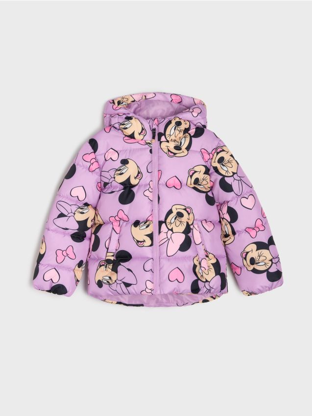 Sinsay - Geacă matlasată cu glugă Minnie Mouse - multicolor