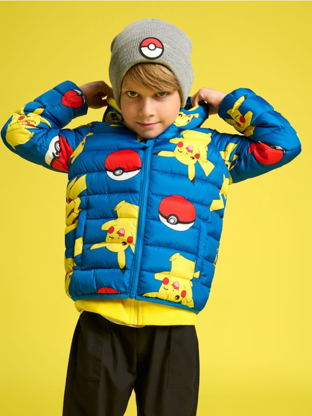 Sinsay - Geacă matlasată Pokémon - mid blue