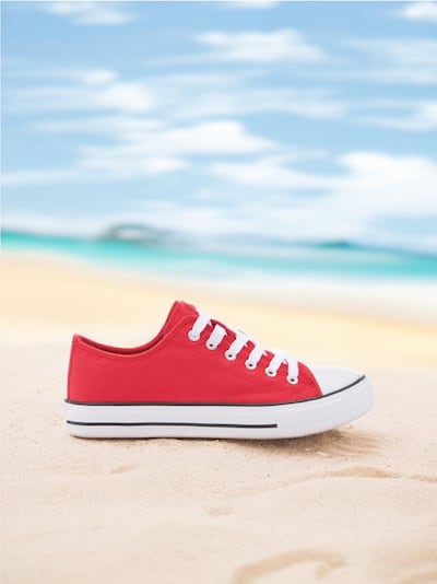 Tenisky z imitace kůže