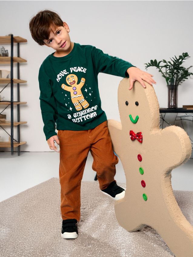 Sinsay - Tricou cu mânecă lungă Shrek - albastru-verzui