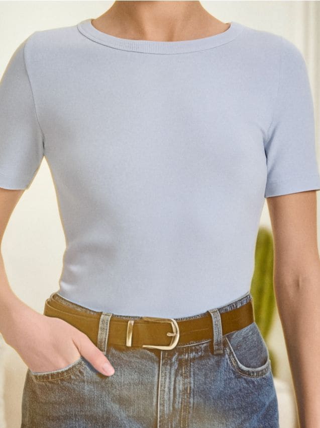 Basic-Baumwoll-T-Shirt - SINSAY