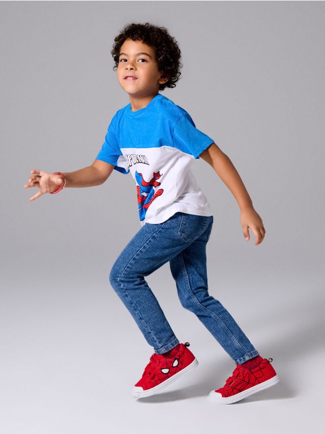 Sinsay - Tenisi din bumbac cu branț de piele Spider-Man - roșu