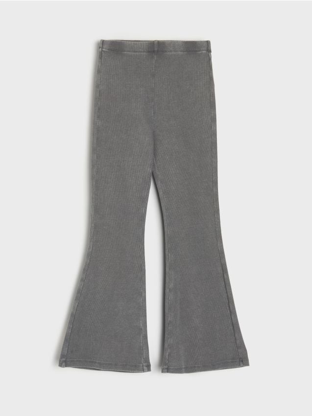 Sinsay - Legginsy flare z efektem sprania - szary