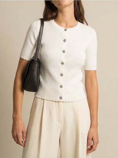 Рельєфний кардиган на ґудзиках