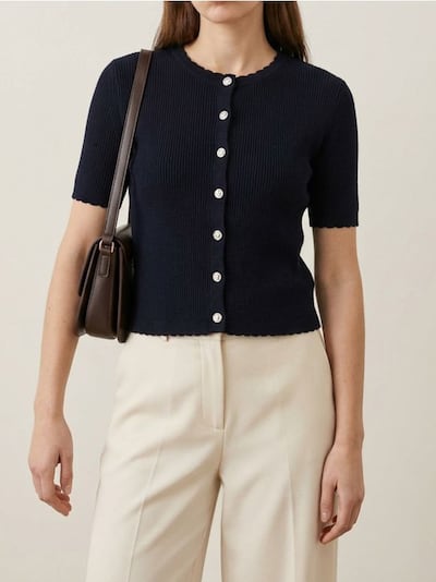 Рельєфний кардиган на ґудзиках