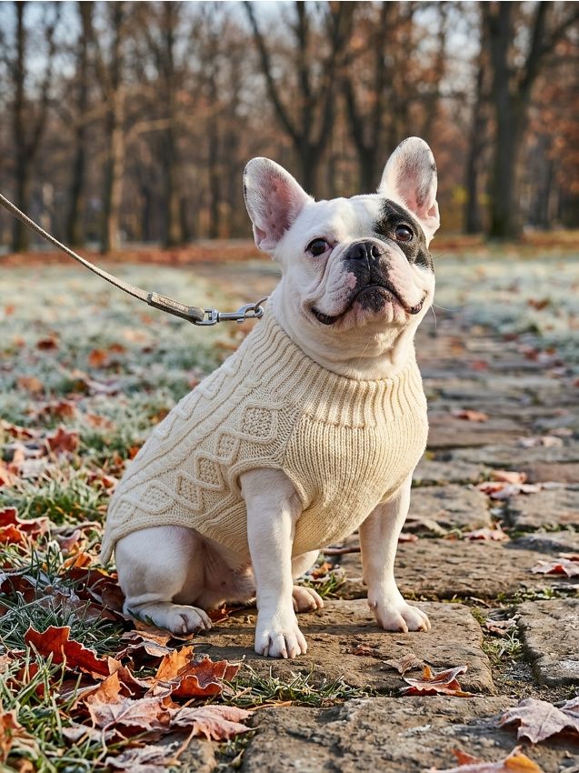 Sinsay - Pulover pentru animale cu model împletit - bej
