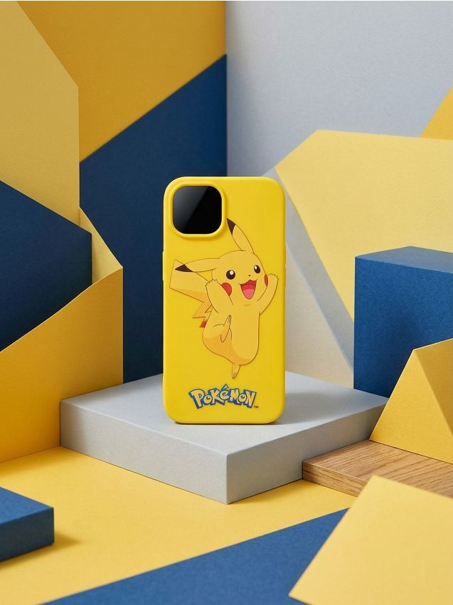 Custodia per iPhone 15 Pokémon - giallo