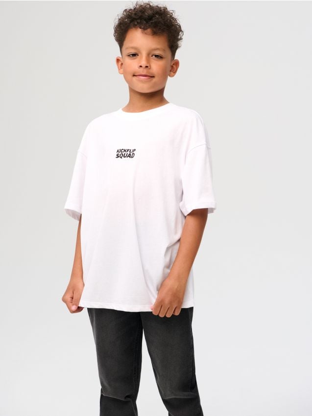 T-Shirt mit Aufdruck am Rücken - SINSAY